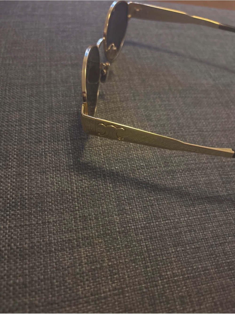 Celine Triomphe Metal Round Sunglasses with case - Picture 4 of 5